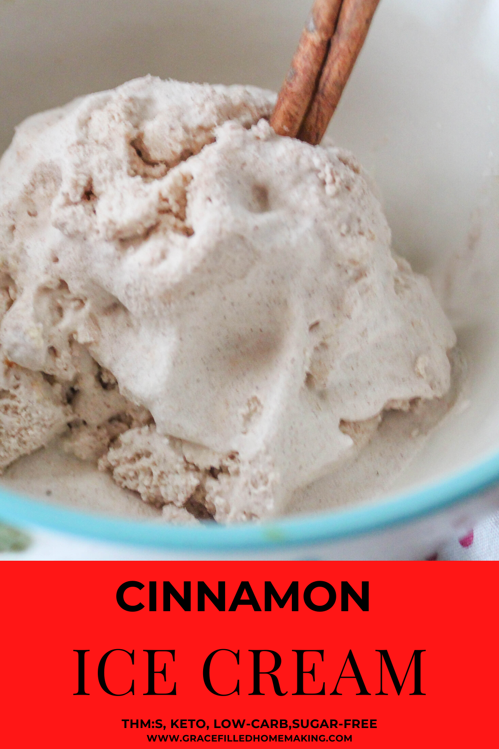 My Cinnamon Ice Cream is simple, yet a must-have for Summer! It's a THM:S, low-carb, sugar-free, and keto-friendly. Try it today! 