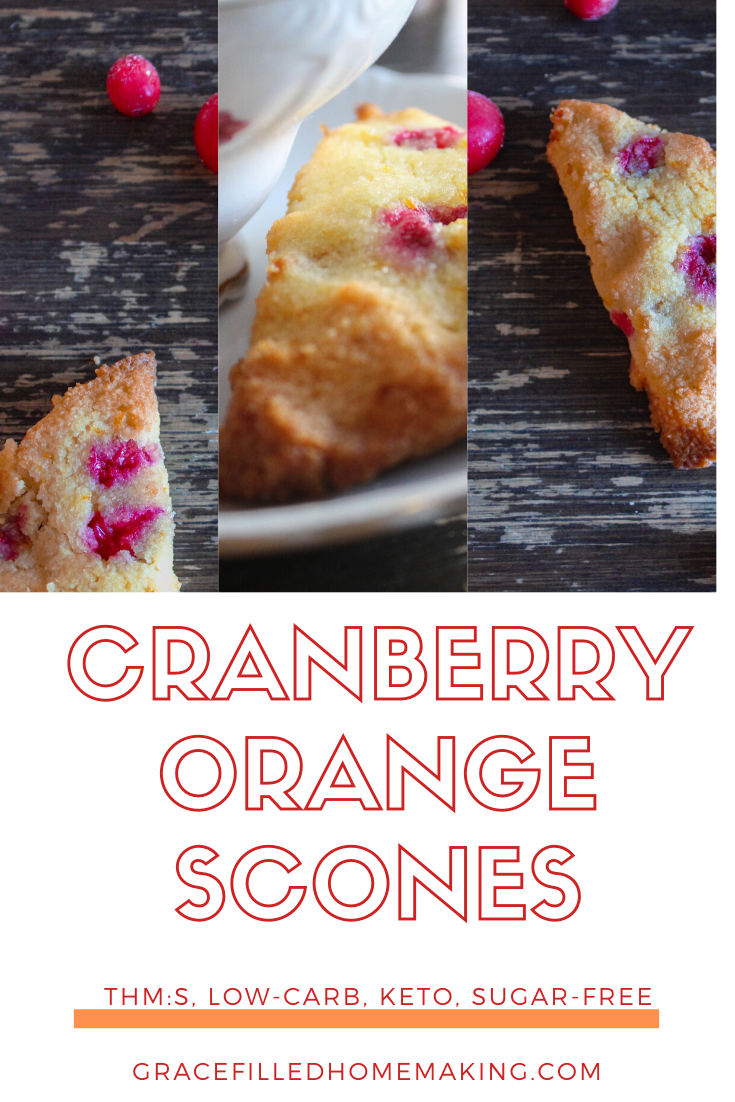 These Cranberry Orange Scones are the perfect way to bring the coffee shop to you! They're low-carb, keto, and Trim Healthy Mama S.