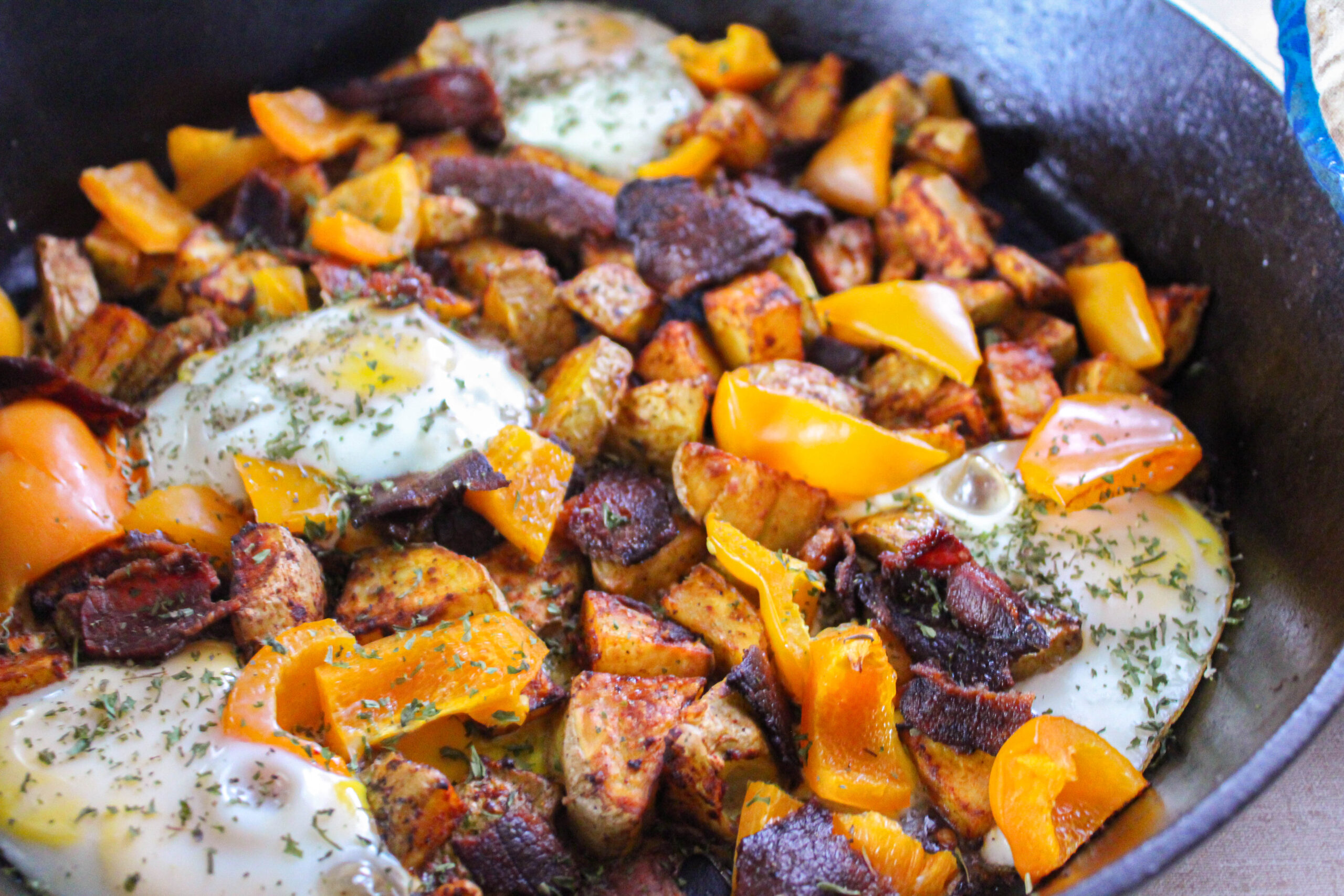 Sometimes you just need a hearty breakfast! My Simple Breakfast Skillet fits the bill! It's a Trim Healthy Mama Crossover and dairy-free