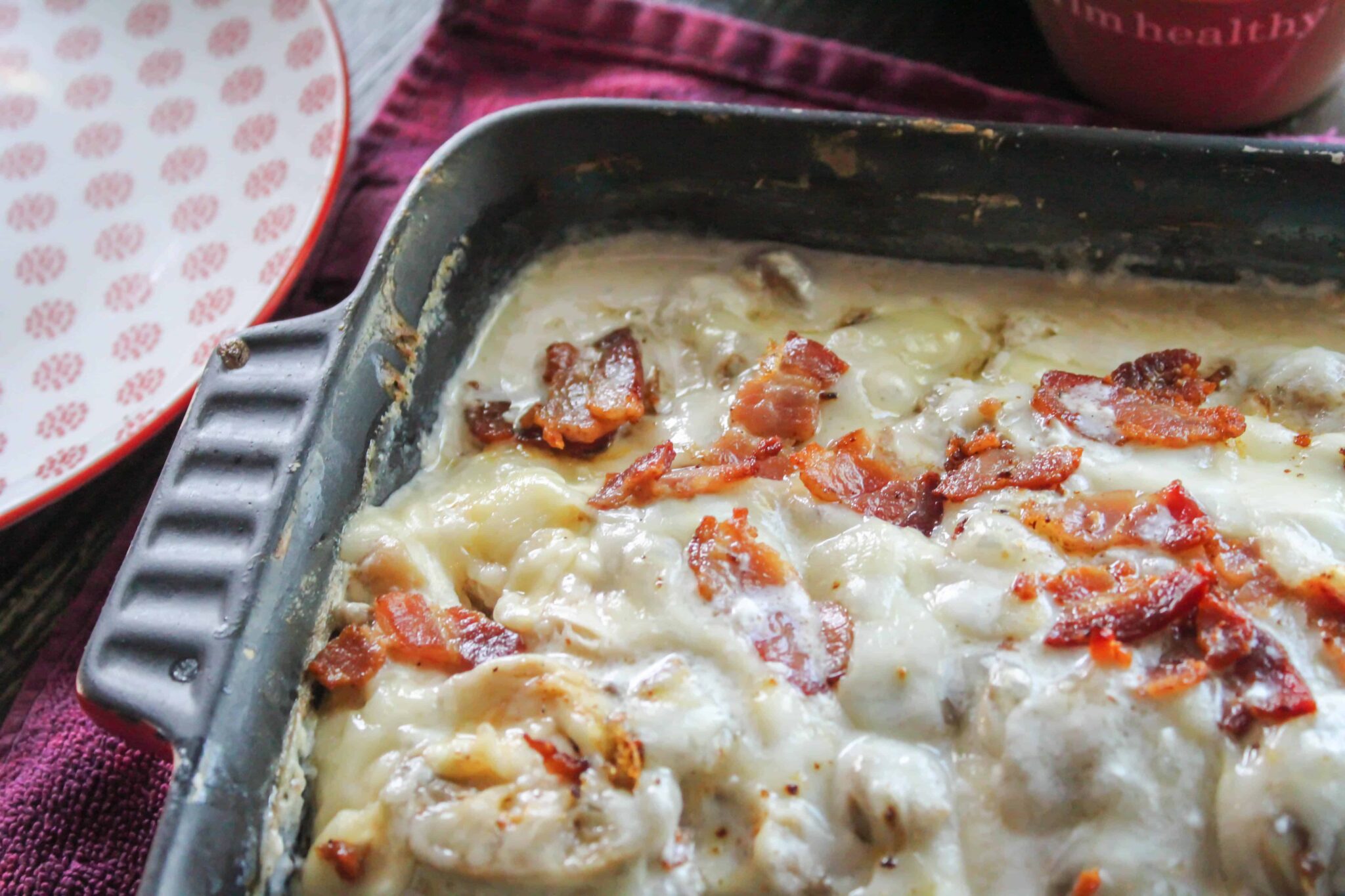 creamy swiss chicken bake