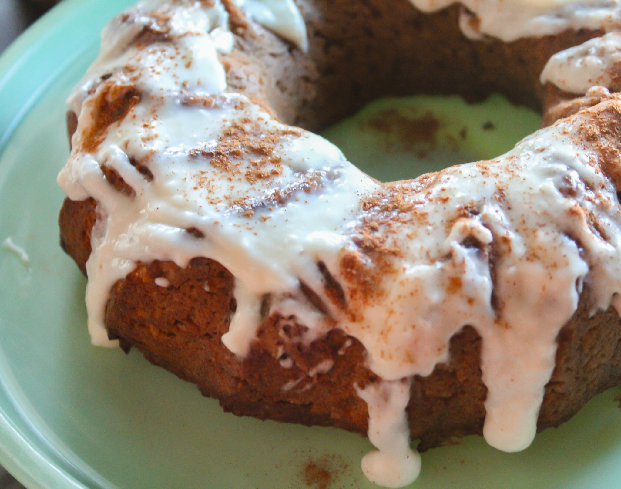 My Pumpkin Spice Coffee Cake is the perfect Fall treat! A perfectly spiced cake topped with a creamy glaze. What could be better? 