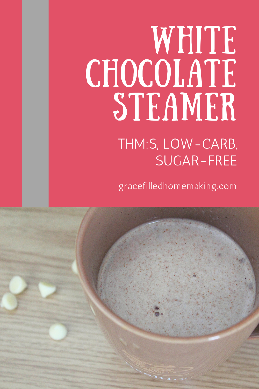 This White Chocolate Steamer is stupid-easy, delicious, and best of all? On plan! With only 4 ingredients, you can make a decadent, steaming drink!