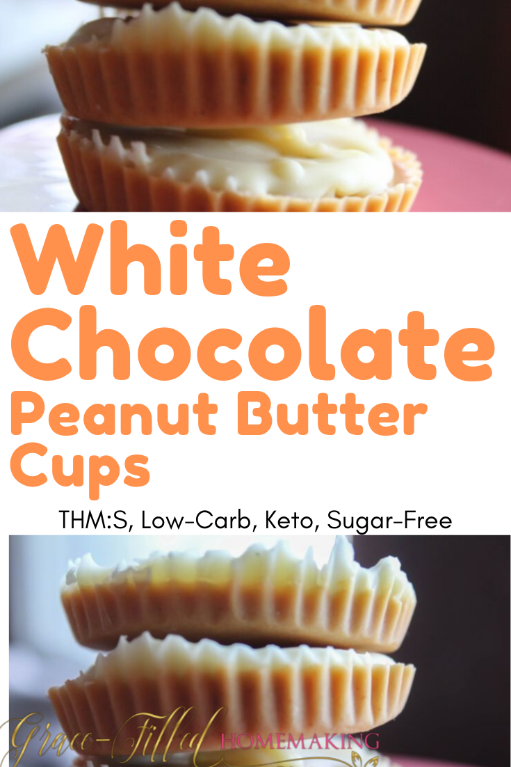 My White Chocolate Peanut Butter Cups are deceivingly easy to make and are sure to ward off any sugar cravings. They're THM:S, keto and sugar-free.