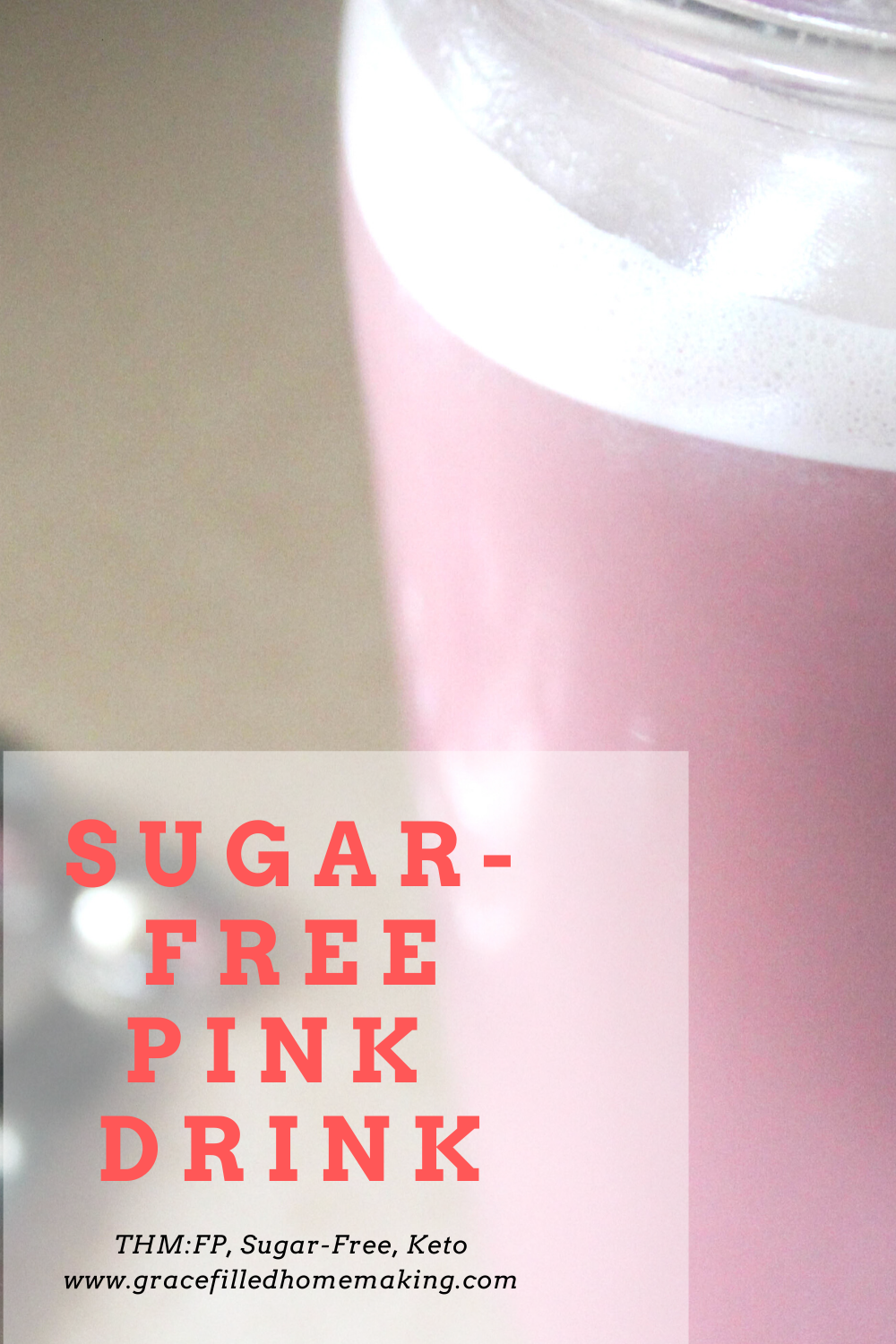 Craving a pink drink without all the sugar? Here's my healthy version! It's sugar-free, dairy-free, and a Trim Healthy Mama Fuel Pull.